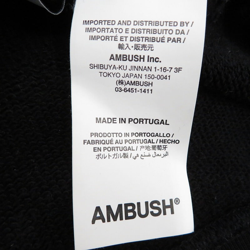 AMBUSH | アンブッシュ ワークショップフーディー AMBUSH パーカー ブラック サイズ:L【瀬戸大橋店】