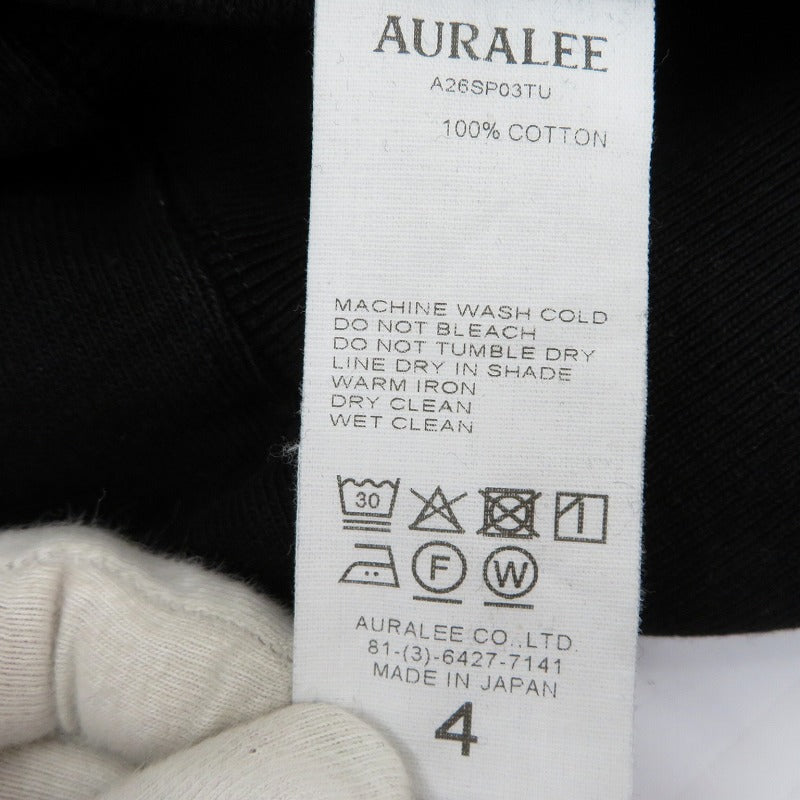 AURALEE | オーラリー SMOOTH SOFT BD SWEAT P/O スウェット A26SP0TU ブラック サイズ:4【瀬戸大橋店】