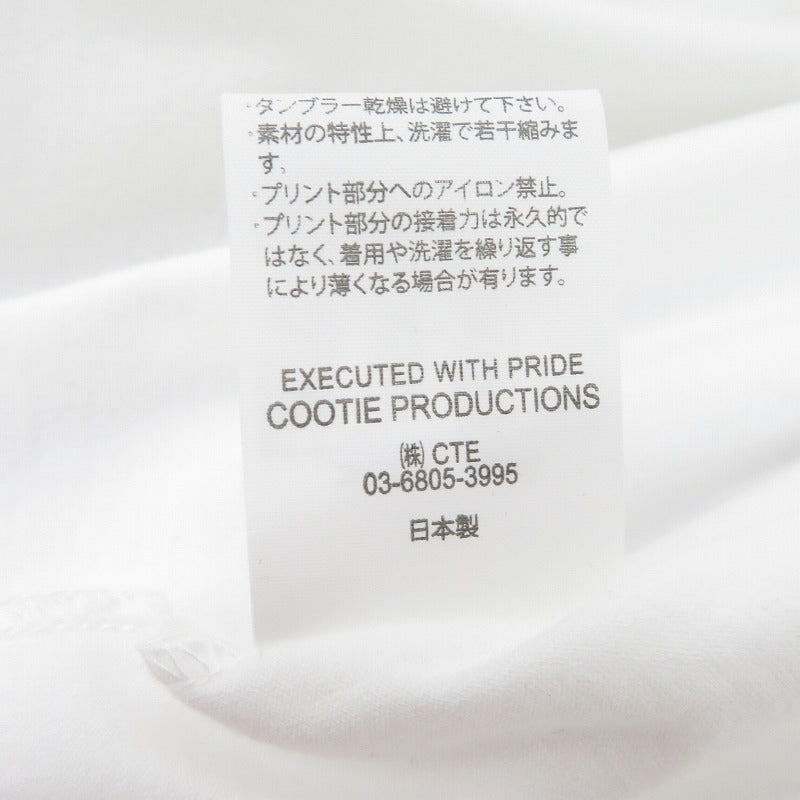 COOTIE | クーティー Oversized Print L/S Tee 長袖Tシャツ CTE-25A340 ホワイト サイズ:XL【瀬戸大橋店】