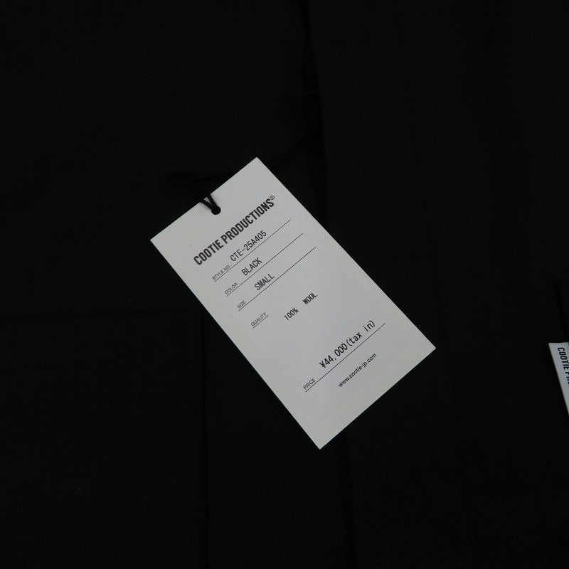 COOTIE | クーティー TECHWOOL Fly Front L/S Shirt 長袖シャツ CTE-25A405 ブラック サイズ:S【瀬戸大橋店】