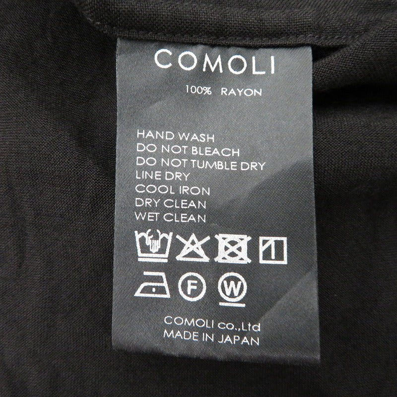 COMOLI | コモリ レーヨン コモリシャツ その他トップス D01-02003 ブラック サイズ:1【瀬戸大橋店】