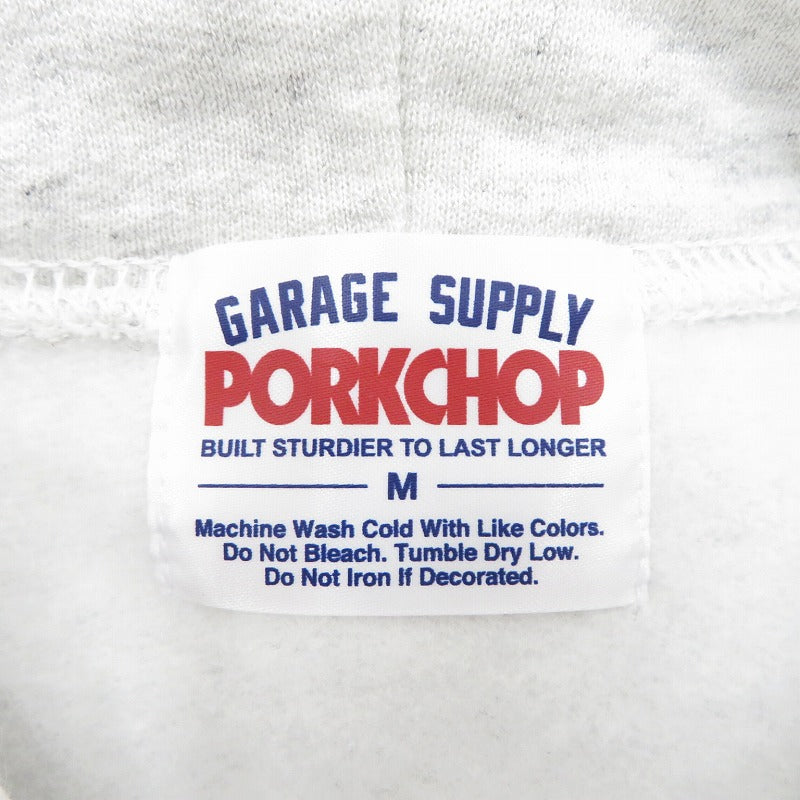 PORK CHOP | ポークチョップ PORK BACK HOODIE パーカー グレー サイズ:M【瀬戸大橋店】
