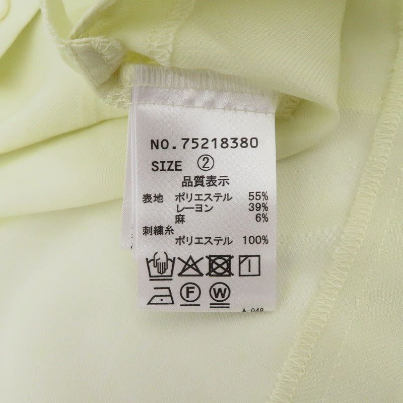 COCODEAL | ココディール クロップド刺繍シャツ 長袖シャツ 75218380 イエロー サイズ:2【瀬戸大橋店】
