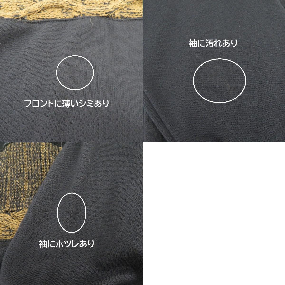 VINTAGE衣料 | ヴィンテージイリョウ mark elliot/Leather×Knit Sweater 80-90' セーター ブラック サイズ:M【瀬戸大橋店】