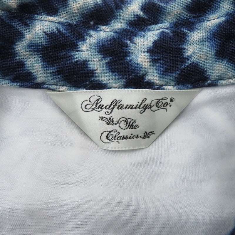 AND FAMILY | アンドファミリー Maury Long Shirts 総柄 長袖シャツ SHL2103647 ブルー サイズ:M【瀬戸大橋店】