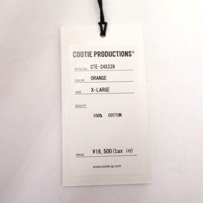 COOTIE | クーティー Garment Dyed Error Fit L/S Tee 長袖Tシャツ CTE-24S339 オレンジ サイズ:XL【瀬戸大橋店】