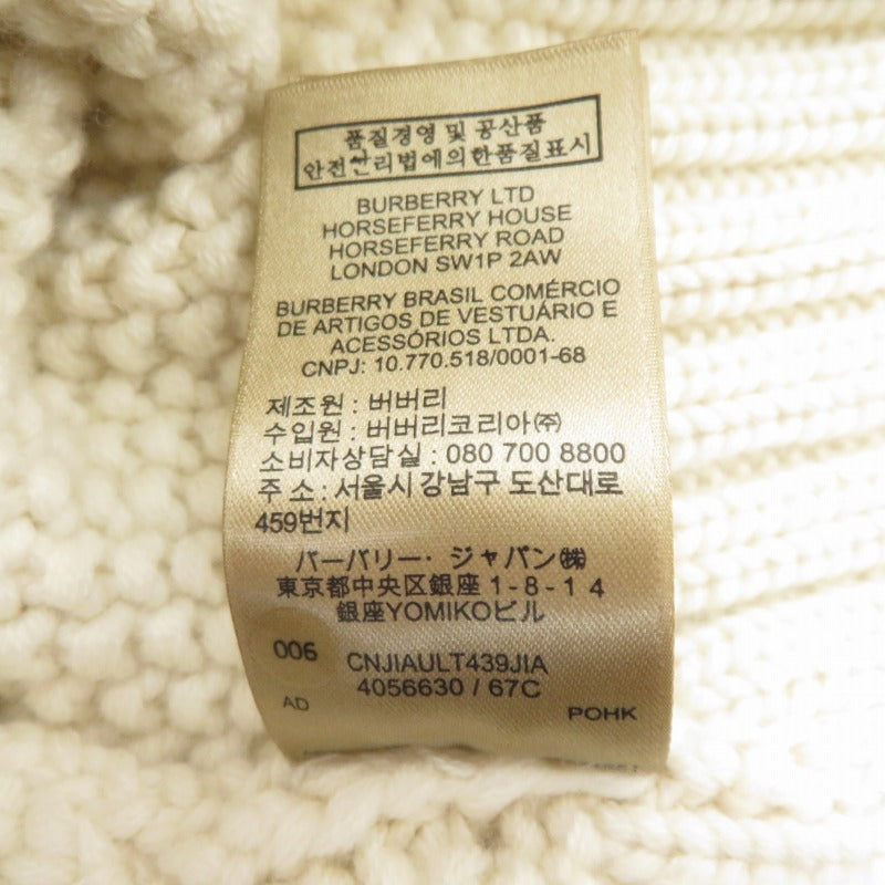 BURBERRY London England | バーバリーロンドンイングランド カシミヤ混ケーブルニット ニット アイボリー サイズ:L【瀬戸大橋店】