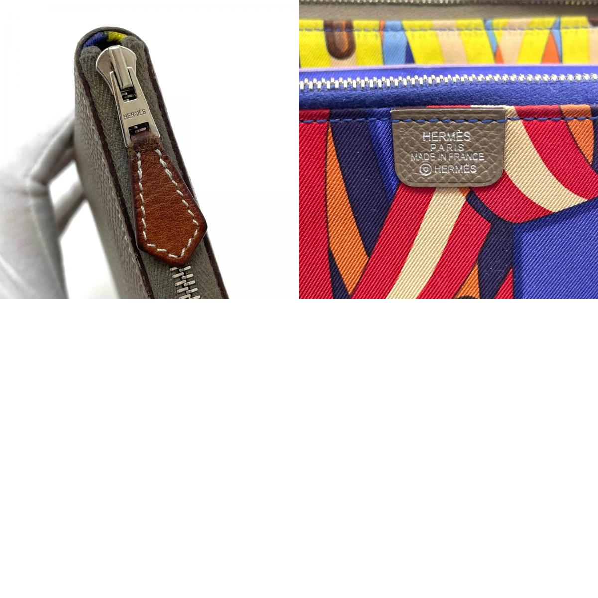HERMES | エルメス アザップシルクイン 長財布 グレージュ系【尾張小牧店】