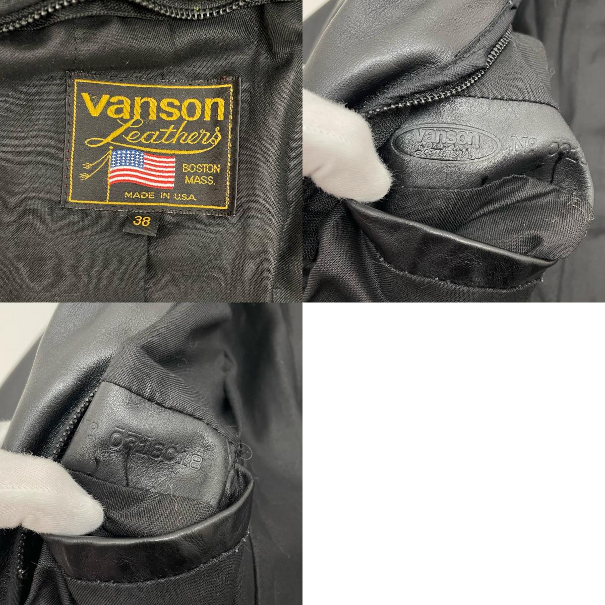 VANSON | バンソン レザー ブラック サイズ:38【尾張小牧店】