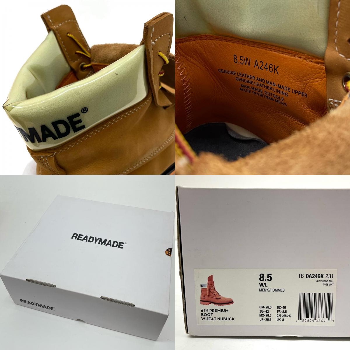 READYMADE | レディメイド 6 inc PREMIUM BOOT WHEAT NUBUCK ブーツ TB 0A246K 231 ブラウン 26.5cm