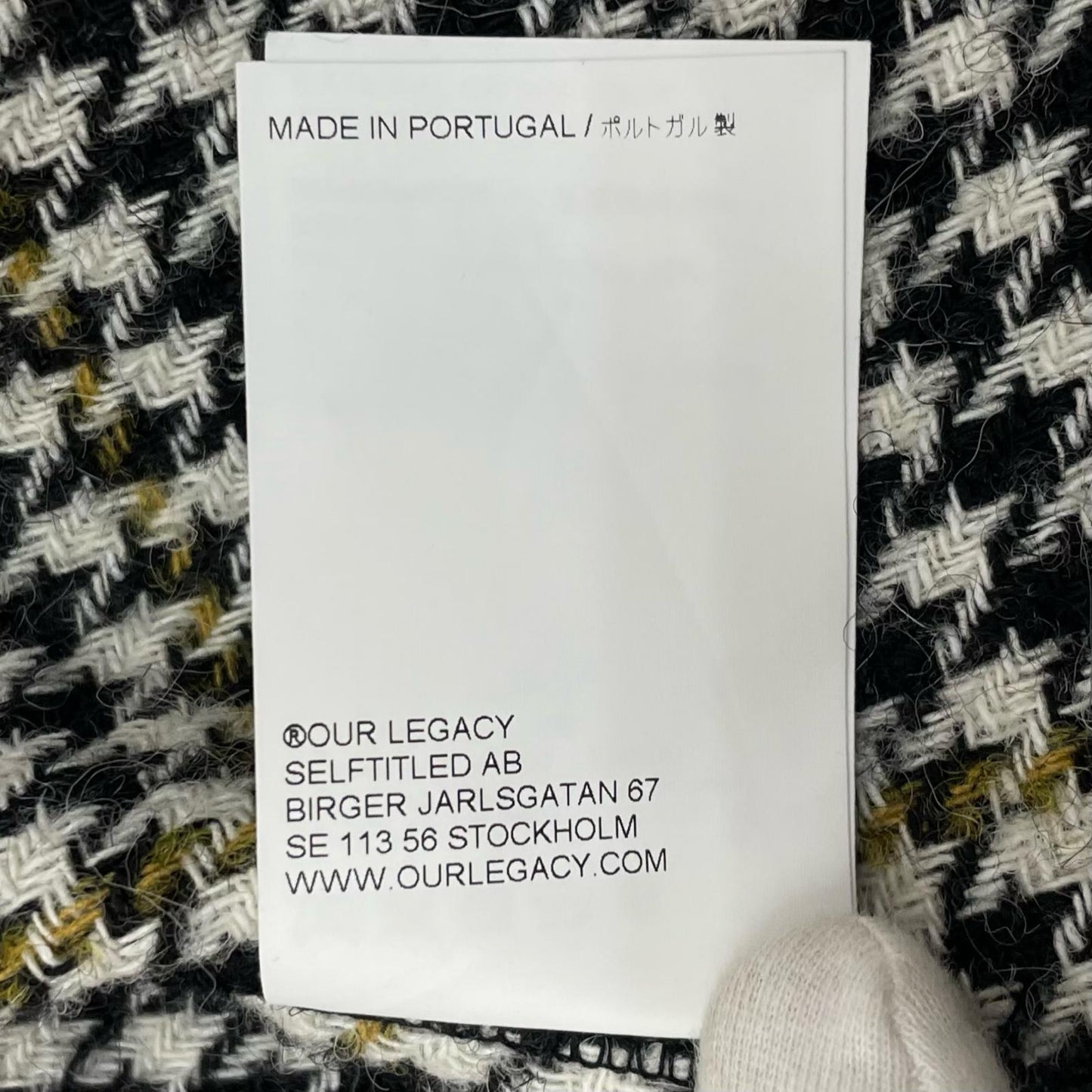 Our Legacy | アワーレガシー SLIM ZIP LONGSLEEVE カーディガン W4236SPH ブラック×イエロー×ホワイト サイズ:38【尾張小牧店】