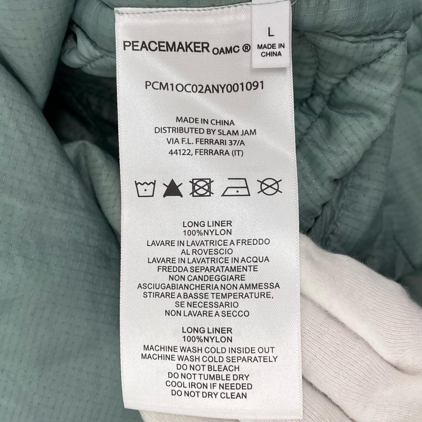 OAMC | オーエーエムシー Long Liner その他アウター PCM1OC02ANY001091 ライトグリーン サイズ:L【尾張小牧店】