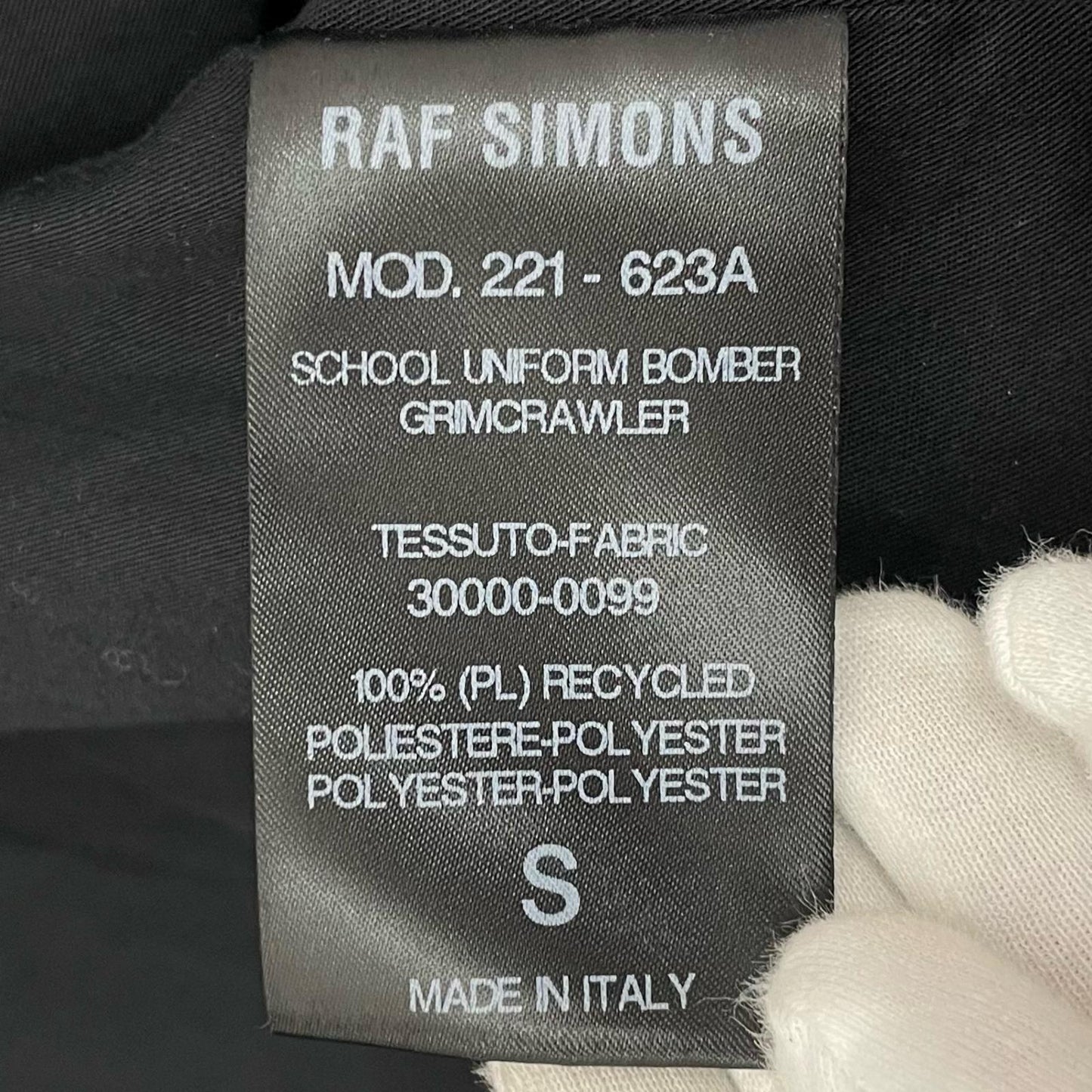 RAF SIMONS | ラフシモンズ SCHOOL UNIFORM BOMBER GRIMCRAWLER ミリタリーコート 221-623A ブラック サイズ:S【尾張小牧店】