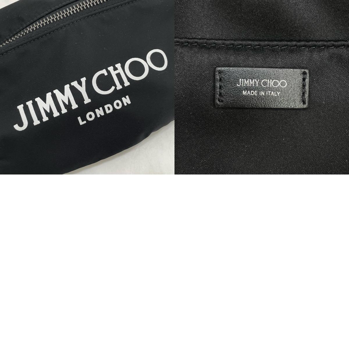 【中古】JIMMY CHOO | ジミーチュウ ボディバッグ ウエストバッグ ウエストポーチ ブラック【尾張小牧店】