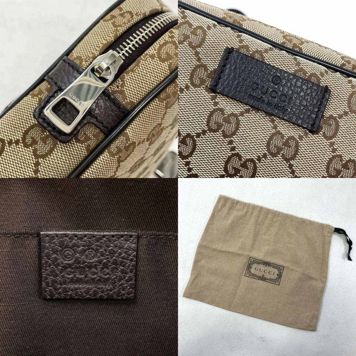 【中古】GUCCI | グッチ GGキャンバス ボディバッグ ウエストバッグ ウエストポーチ 449174 ブラウン【尾張小牧店】