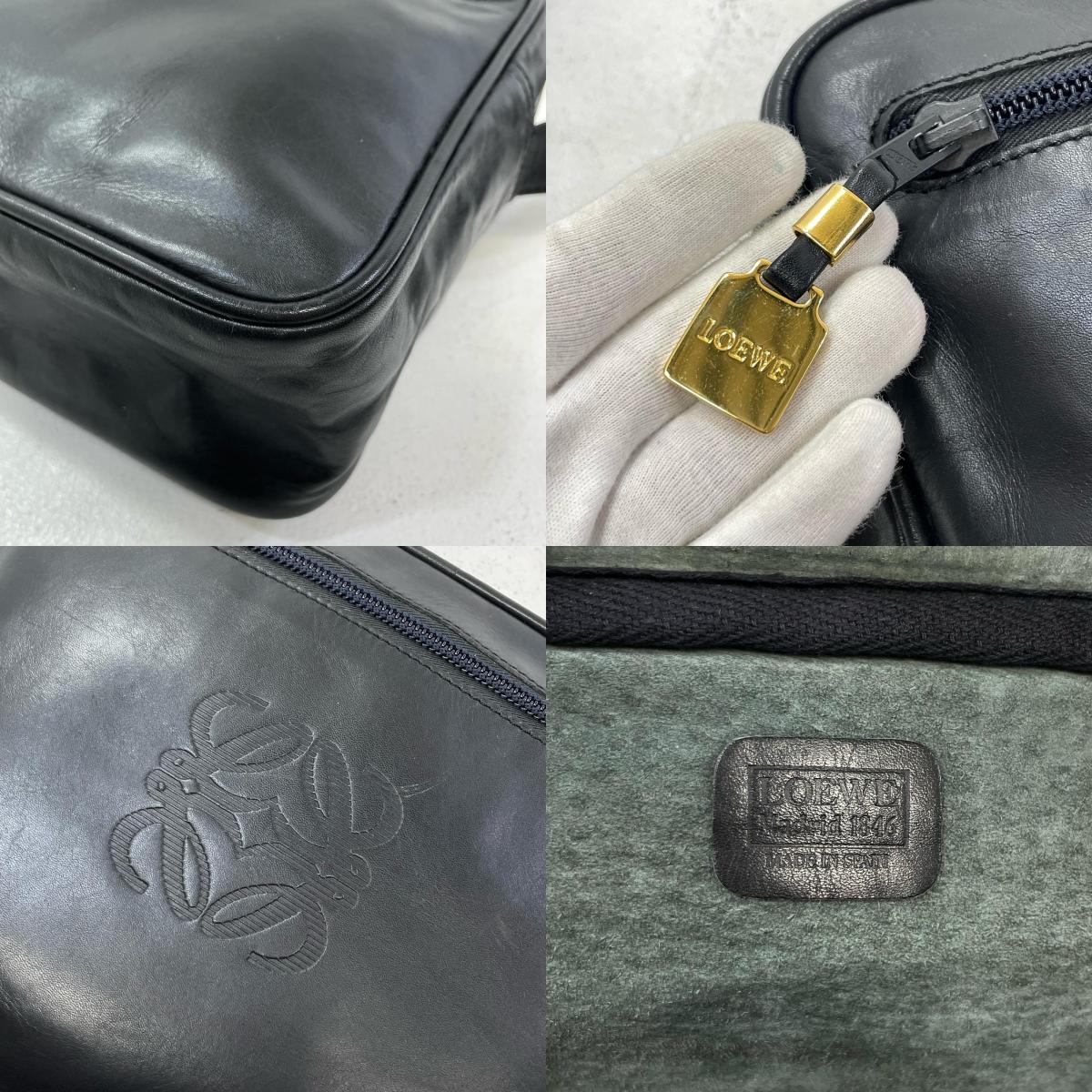 【中古】LOEWE | ロエベ アナグラム ショルダーバッグ ブラック【尾張小牧店】
