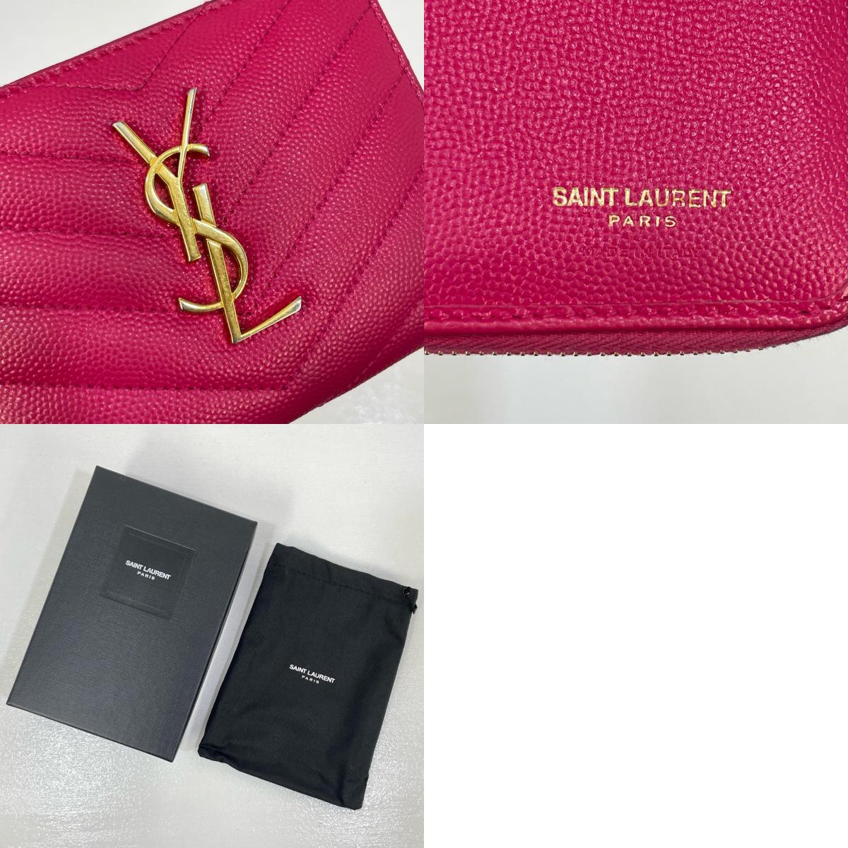 SAINT LAURENT | サンローラン 二つ折り財布 ピンク【尾張小牧店】