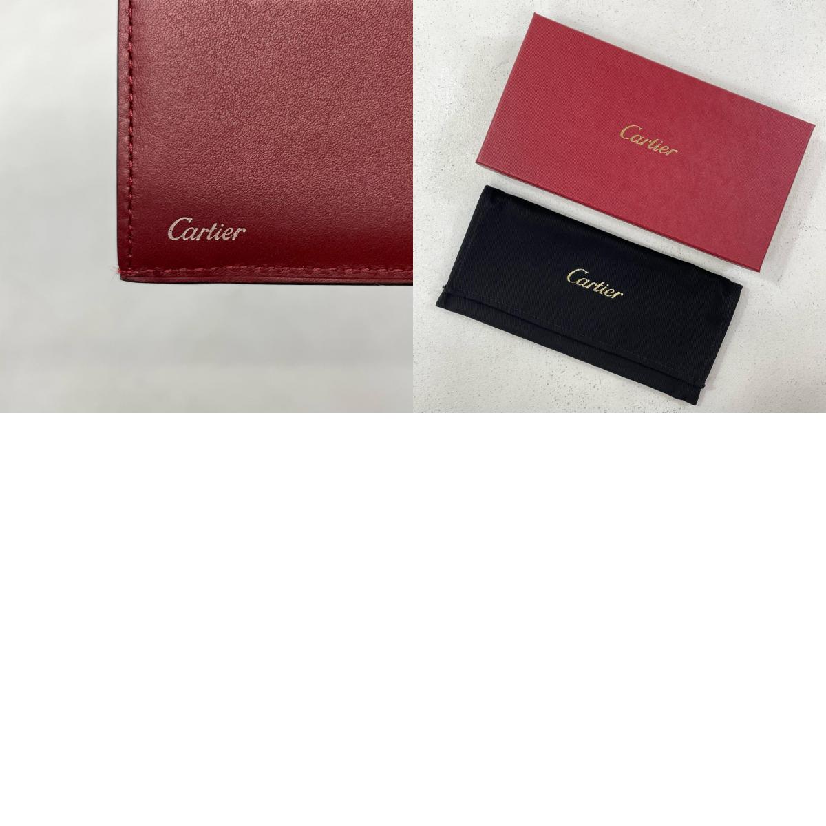 CARTIER | カルティエ 札入れ ブラック×ボルドー【尾張小牧店】