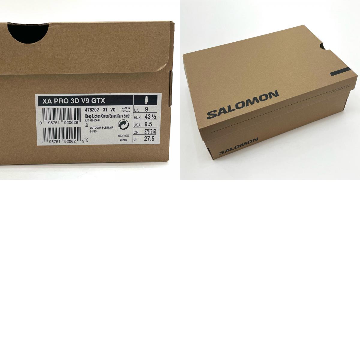 SALOMON | サロモン XA PRO 3D V9 GORE-TEX スニーカー 478202 オリーブ 27.5cm【尾張小牧店】