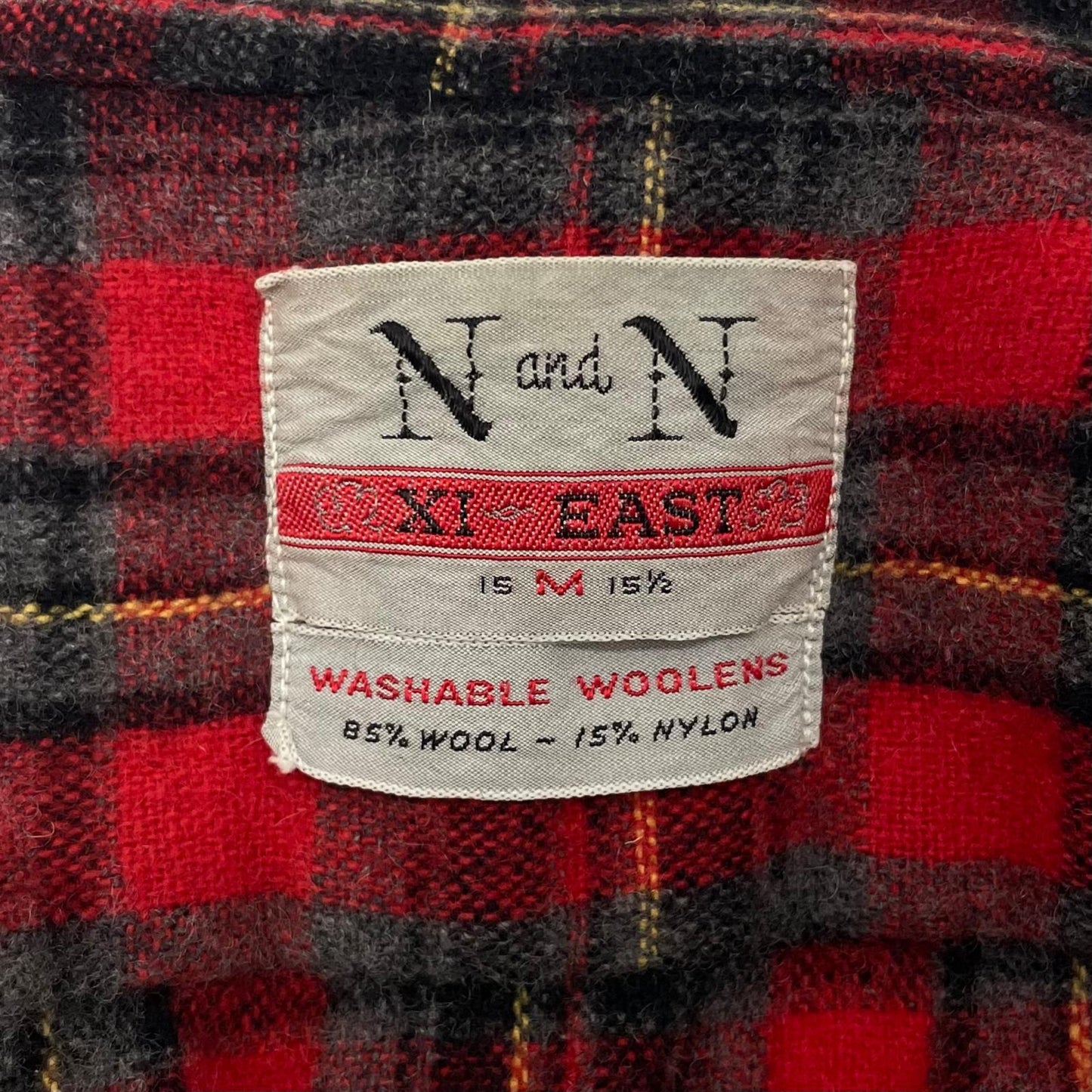 【中古】VINTAGE | ビンテージ ウールシャツ 長袖シャツ レッド×ブラック×グレー【尾張小牧店】