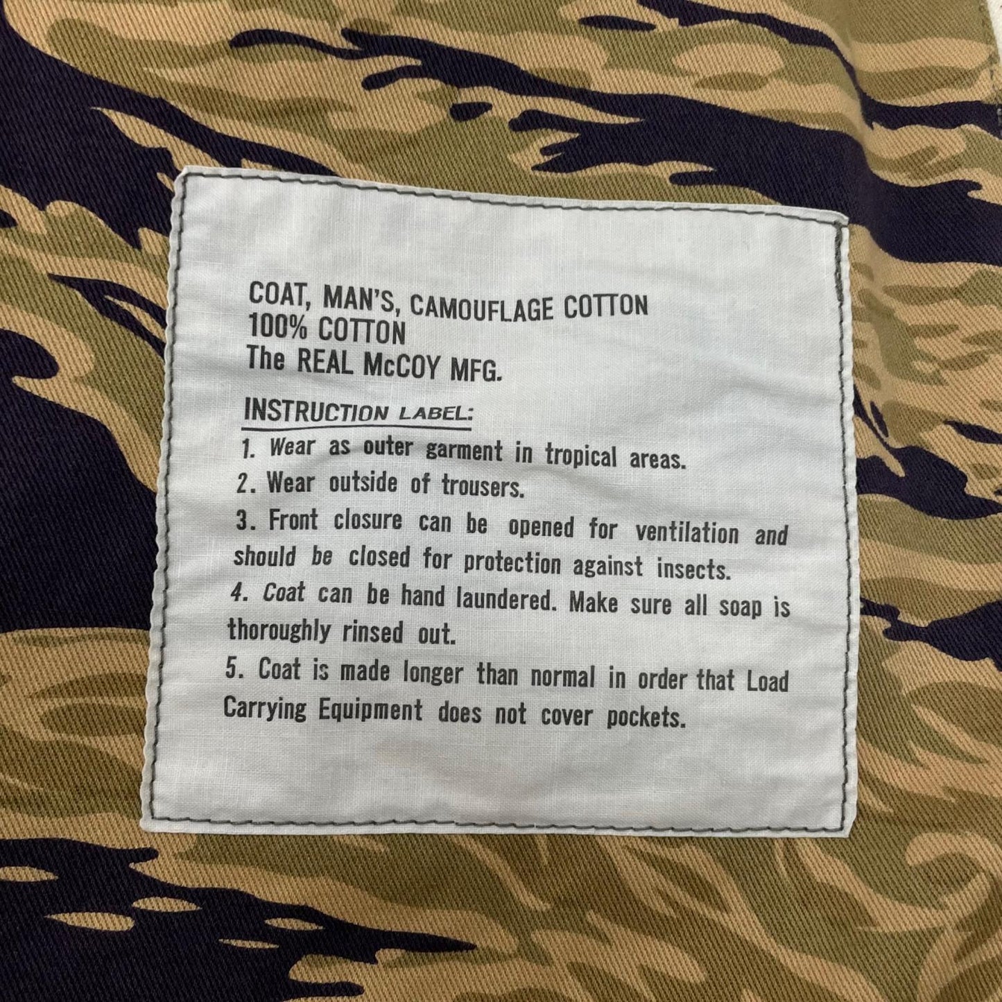 【中古】The REAL McCOY'S | ザリアルマッコイズ TIGER CAMOUFLAGE PARKA ジャケット パーカー MJ24004 カモ柄 サイズ:L【尾張小牧店】