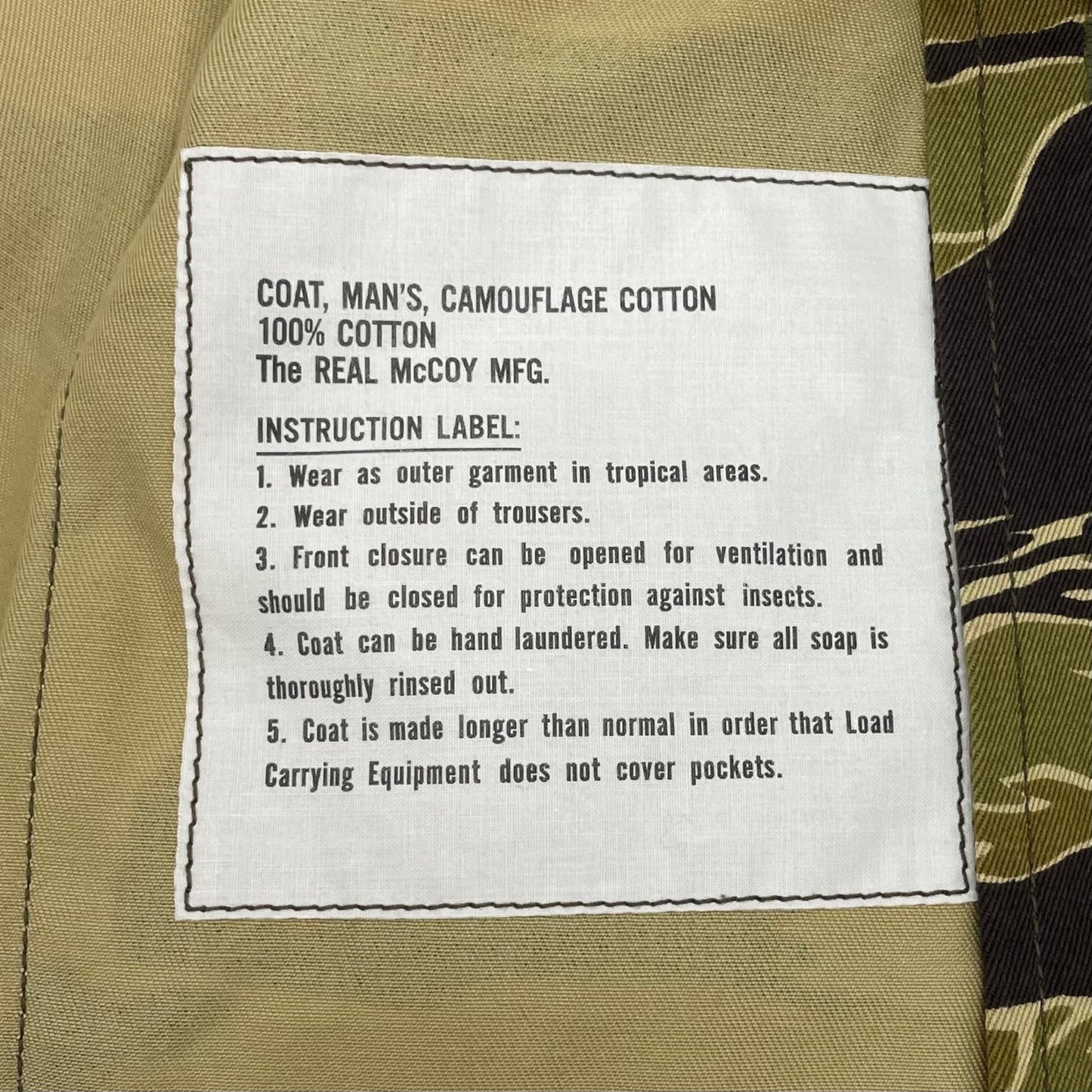 【中古】The REAL McCOY'S | ザリアルマッコイズ TIGER CAMOUFLAGE SHIRT ミリタリージャケット カモ柄 サイズ:M【尾張小牧店】