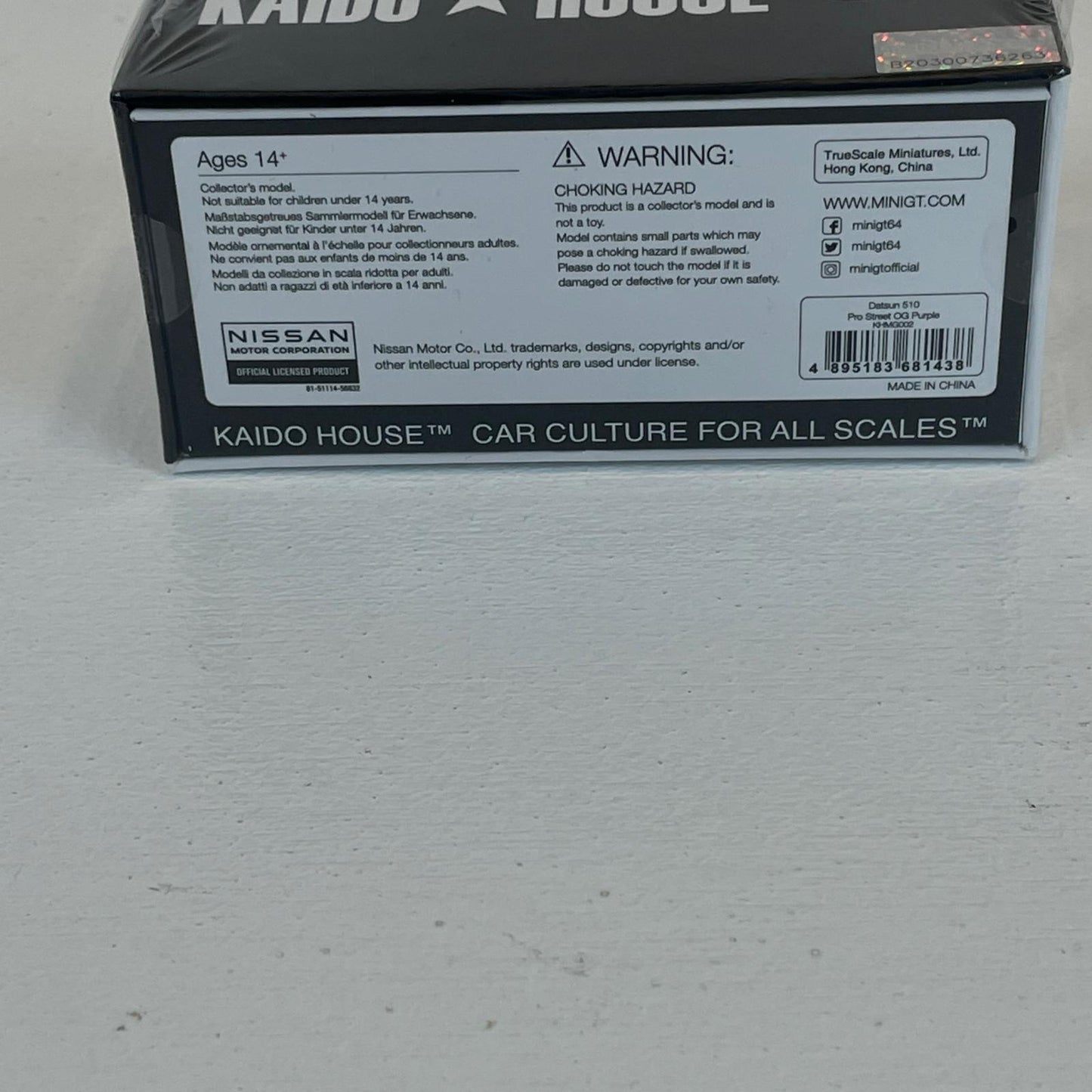 MINI GT KHMG002 ダットサン 510 Pro Street OG Purple KAIDO HOUSE(左ハンドル)【尾張小牧店】
