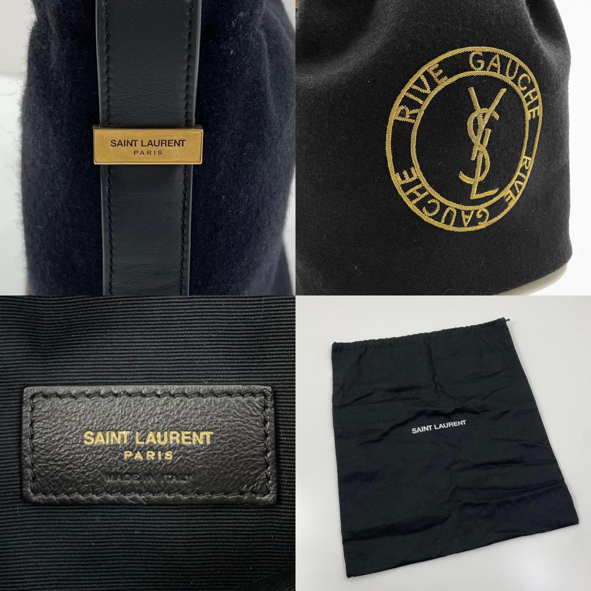 【中古】SAINT LAURENT | サンローランパリ リヴ ゴーシュ バケットバッグ ショルダーバッグ TCT710261 ブラック【尾張小牧店】