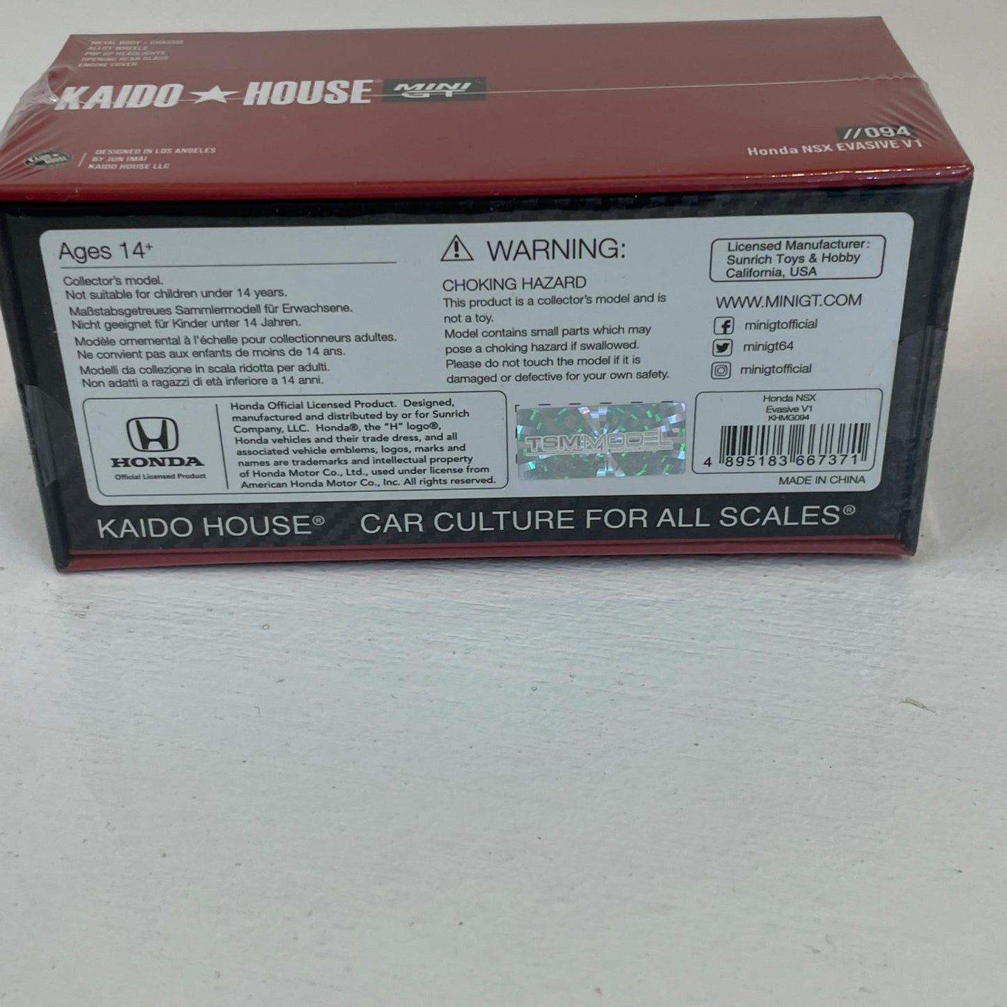 MINI GT 1/64 ホンダ NSX Evasive V1【尾張小牧店】