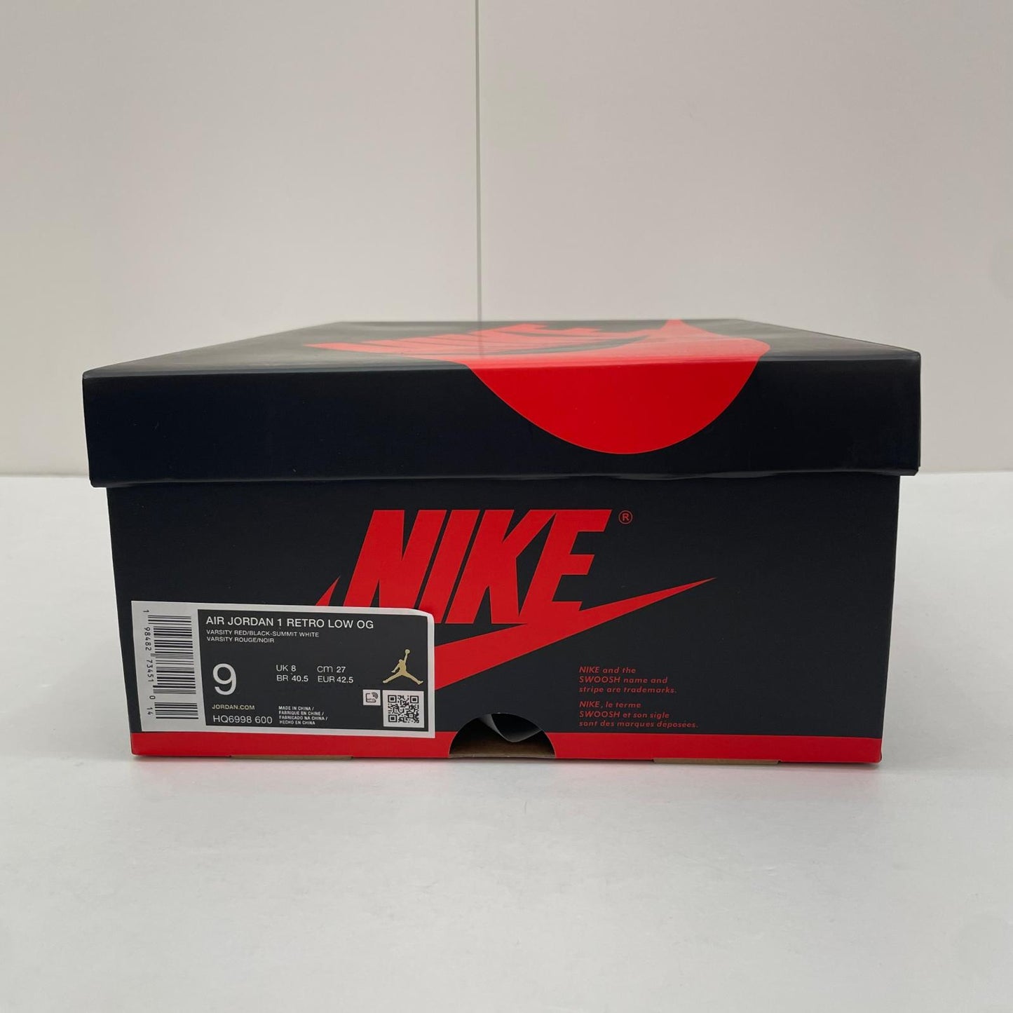 NIKE | ナイキ Air Jordan 1 Retro Low OG スニーカー 27.0cm HQ6998-600 レッド【尾張小牧店】