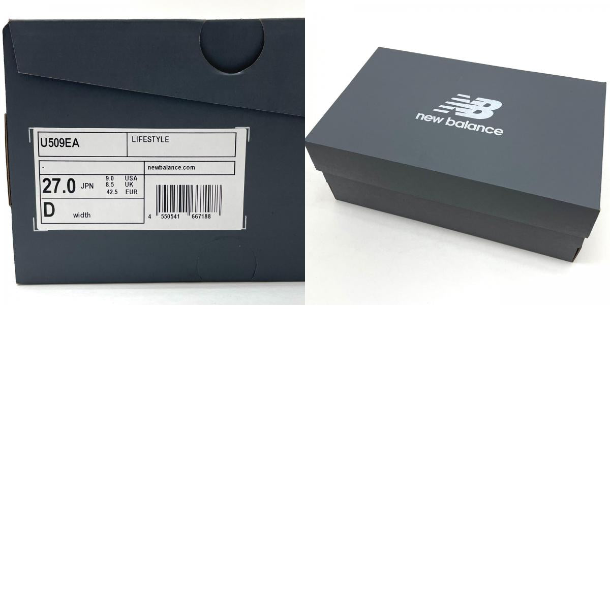 【中古】NEW BALANCE | ニューバランス U509EA Black with Black Cement スニーカー 靴 ブラック 27cm【尾張小牧店】