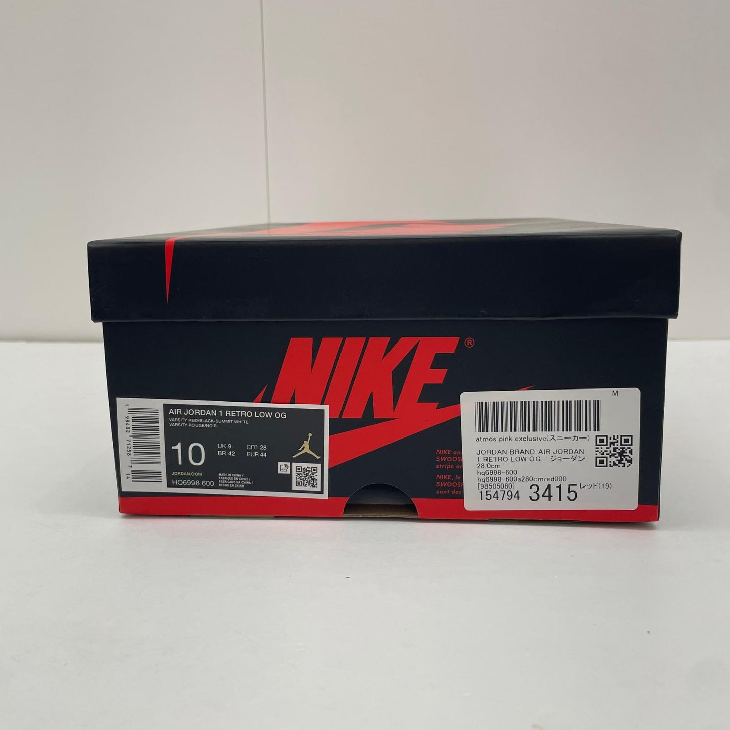NIKE | ナイキ Air Jordan 1 Retro Low OG スニーカー 28.0cm HQ6998-600 レッド【尾張小牧店】