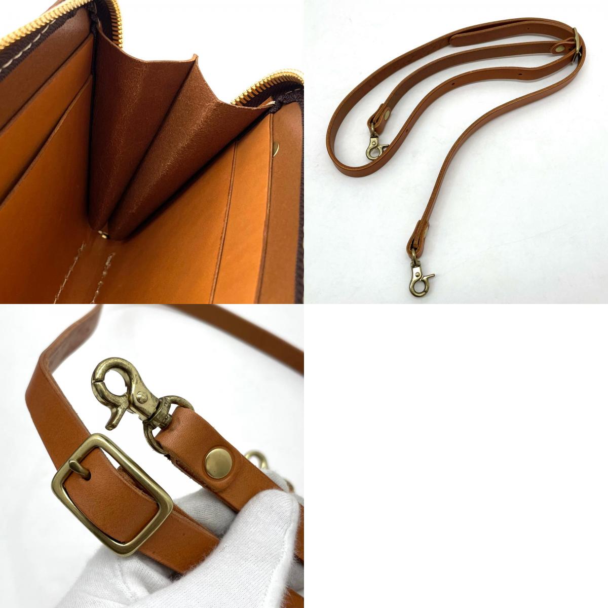 【中古】HERZ | ヘルツ ウォレットショルダーバッグ クラッチバッグ インナーバッグ CK-10 ブラウン【尾張小牧店】