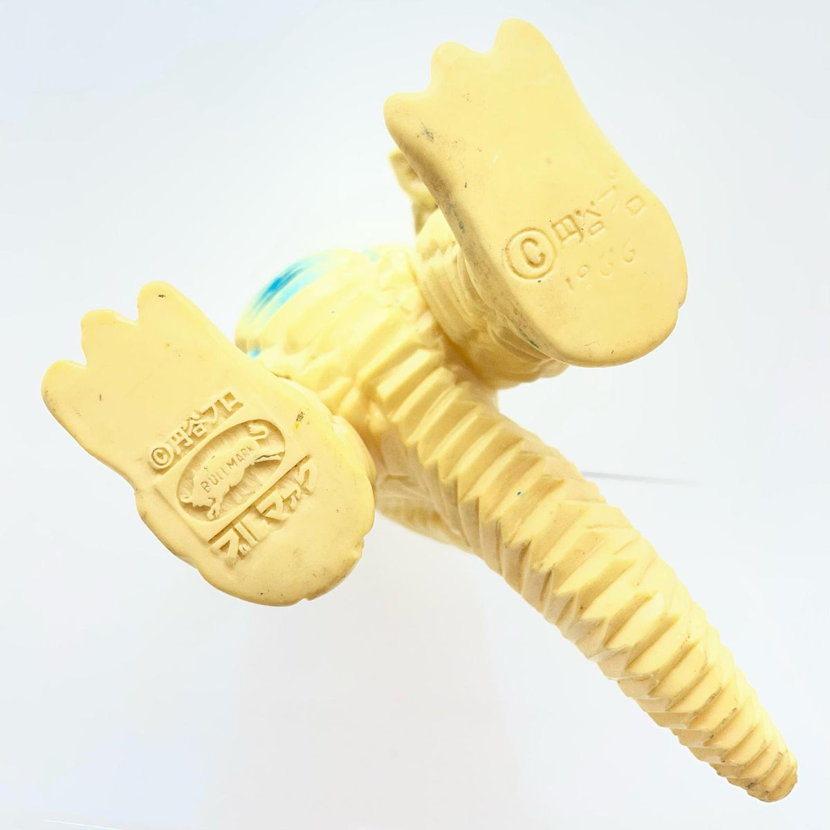 【尾張小牧店】当時物 ブルマァク どくろ怪獣 レッドキング STソフビ クリーム成型×青スプレー ウルトラマン【レトロ】【中古】