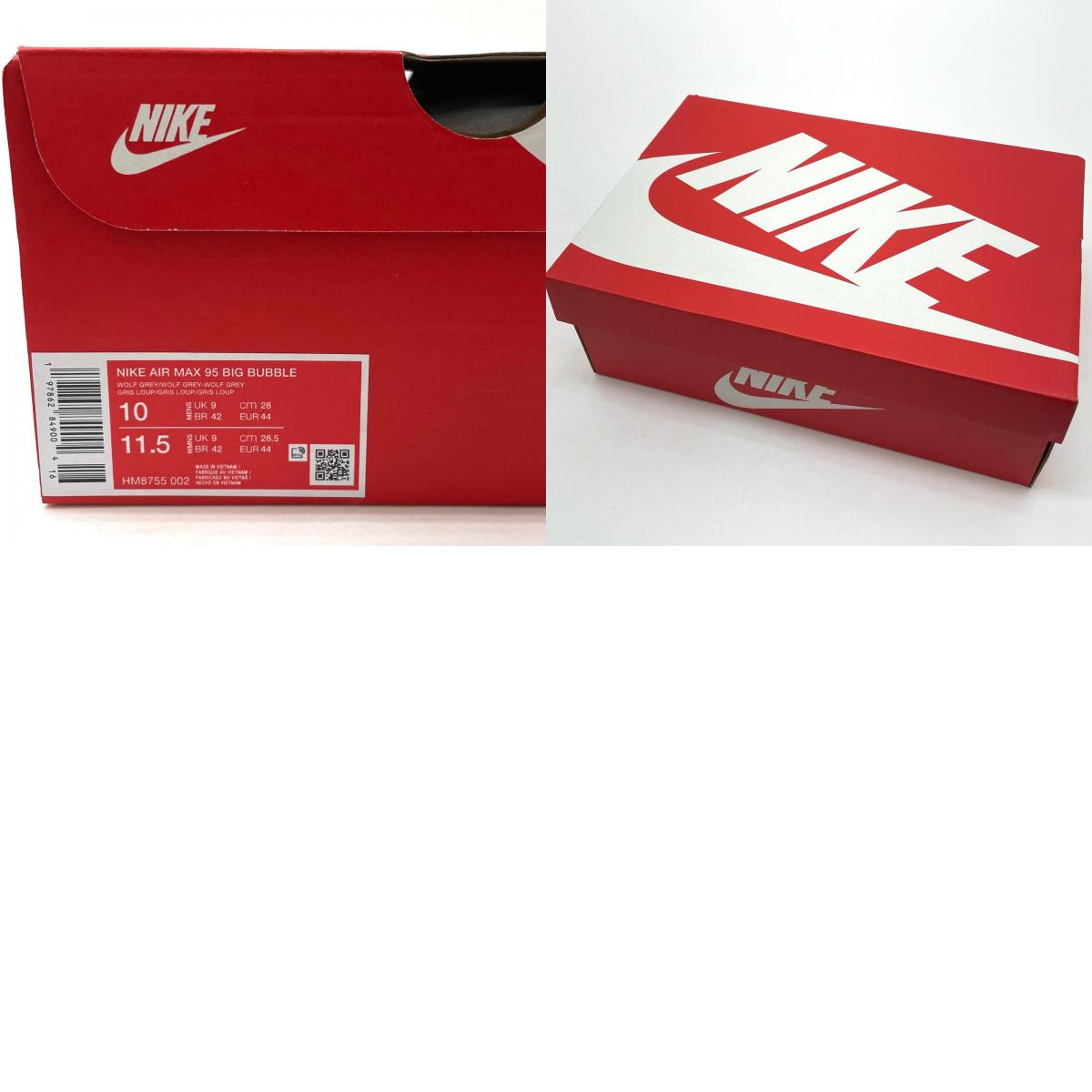【中古】NIKE | ナイキ Air Max 95 OG Big Bubble "Wolf Grey"/エアマックス95 OG ビッグバブル "ウルフグレー" スニーカー 靴 HM8755-002 グレー 28cm【尾張小牧店】