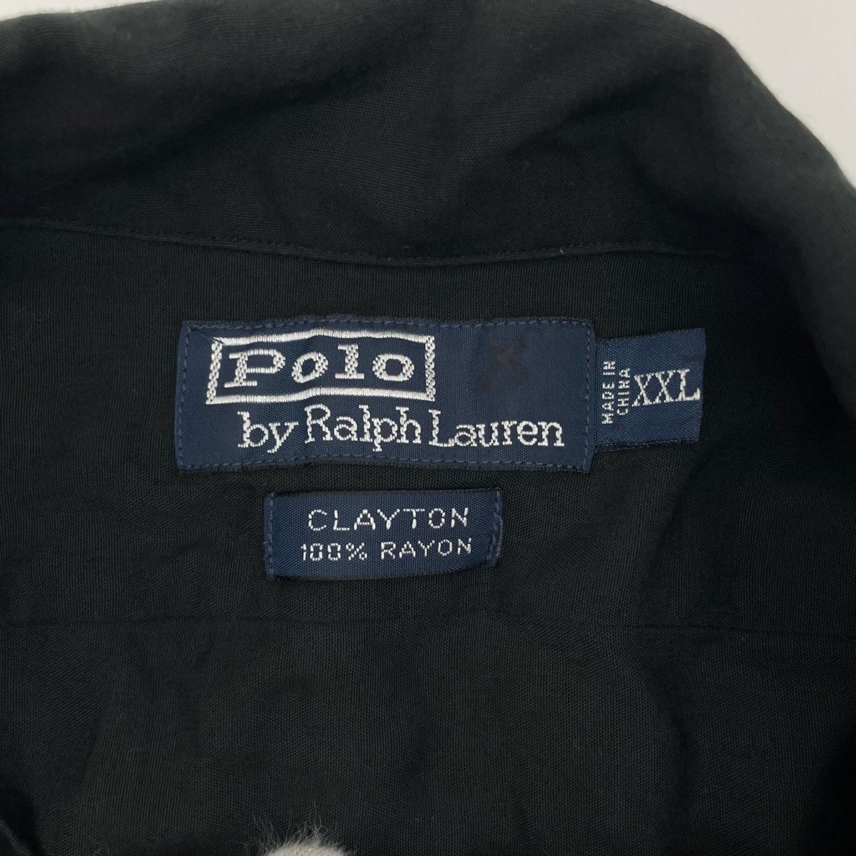 【中古】POLO RALPH LAUREN | ポロ・ラルフローレン 90's レーヨン アロハシャツ オープンカラー パネル柄半袖シャツ ブラック サイズ:XXL【尾張小牧店】
