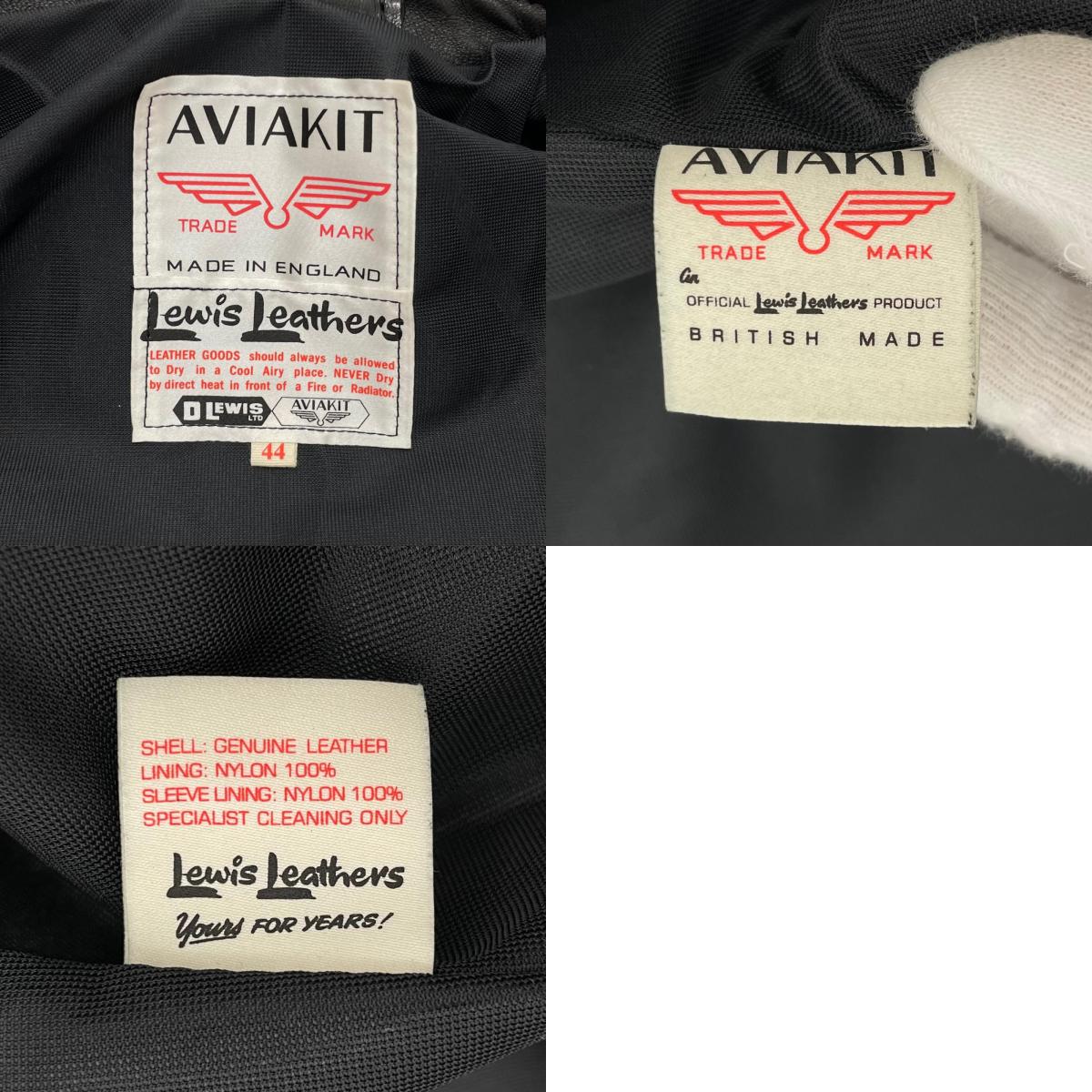 【中古】LEWIS LEATHER | ルイスレザー Lightning ライダースジャケット ブラック サイズ:44【尾張小牧店】