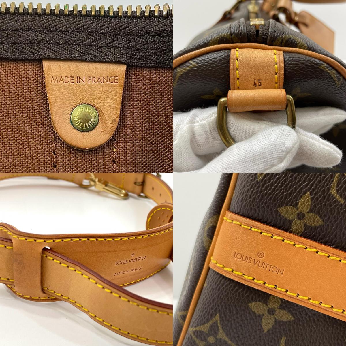 【中古】LOUIS VUITTON | ルイ・ヴィトン キーポル バンドリエール45 モノグラム ボストンバッグ ショルダーバッグ M41418 ブラウン【尾張小牧店】