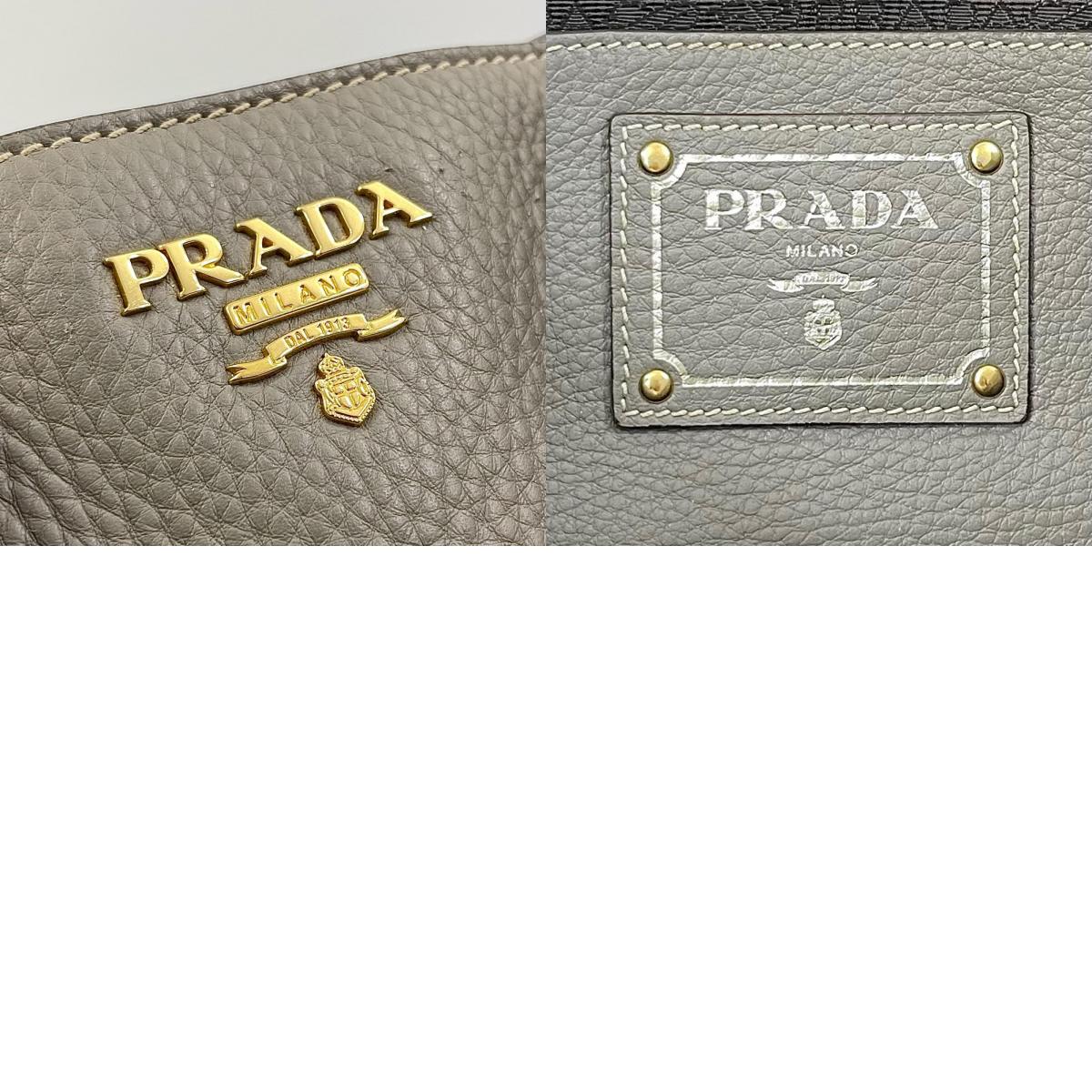 【中古】PRADA | プラダ ヴィッテロダイノ 2way ハンドバッグ ショルダーバッグ グレー【尾張小牧店】