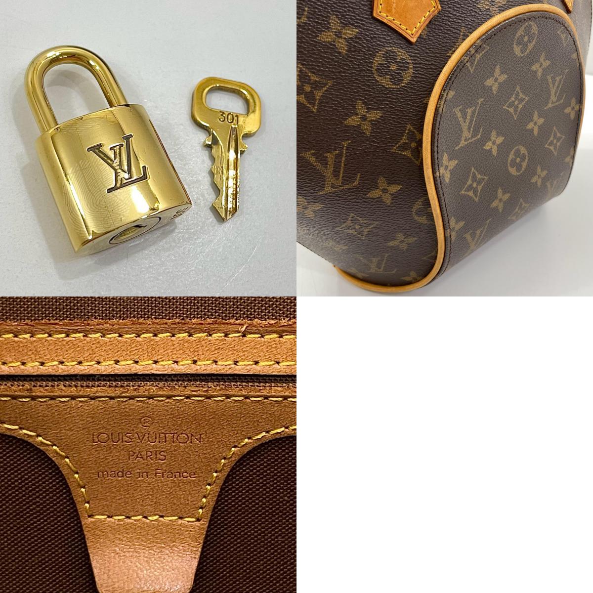 【中古】LOUIS VUITTON | ルイ・ヴィトン エリプスPM モノグラム ハンドバッグ カナデ 南京錠 M51127 ブラウン【尾張小牧店】