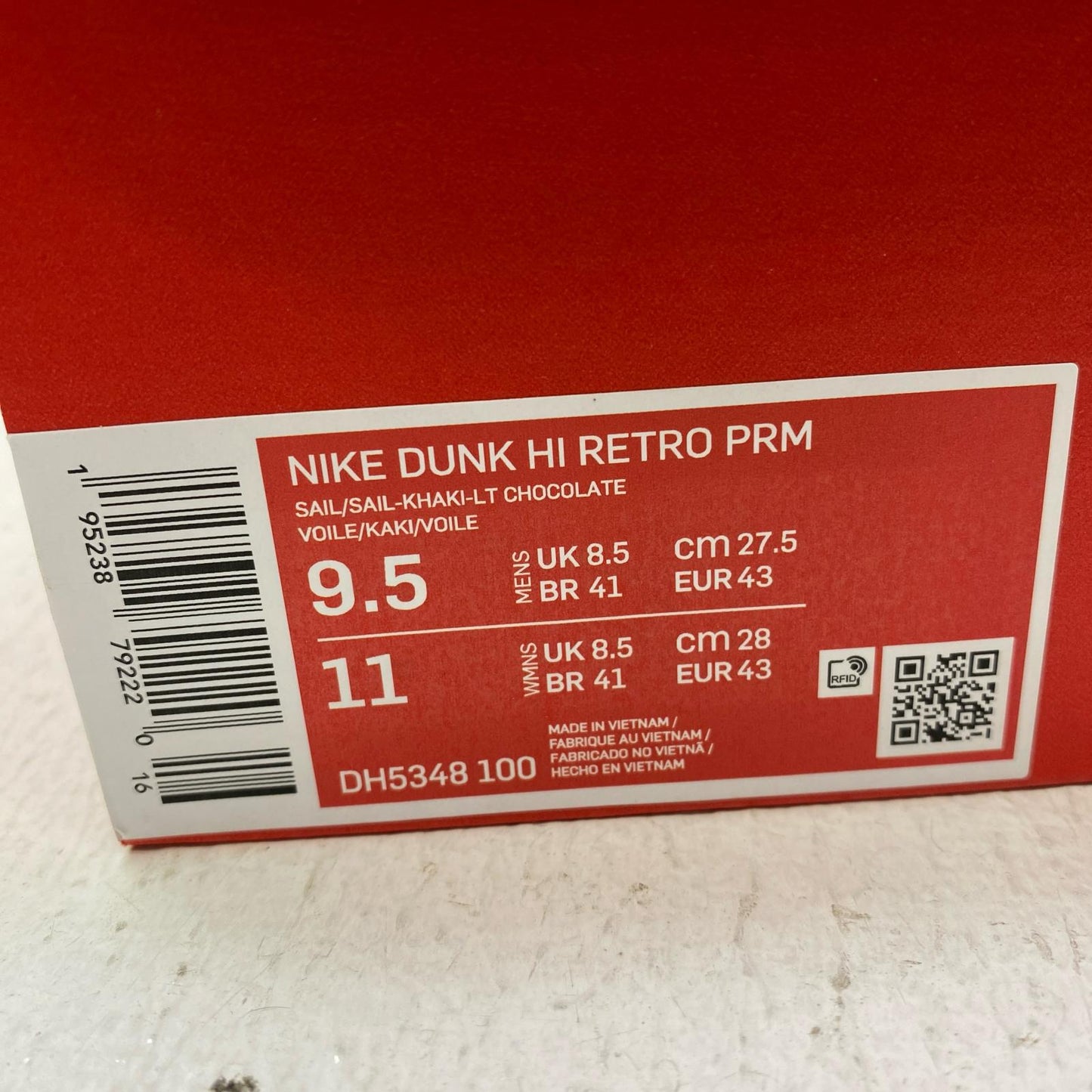 NIKE | ナイキ Dunk High PRM Light Chocolate スニーカー DH5348-100 ブラウン 27.5cm【加古川店】