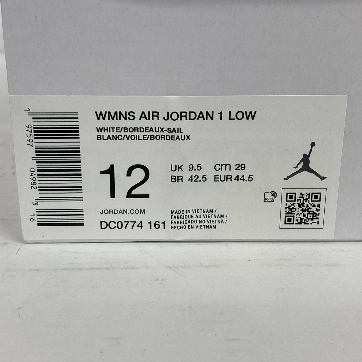 NIKE | ナイキ WMS Air Jordan 1 Low Bordeaux スニーカー DC0774-161 ボルドー/バーガンディー【加古川店】