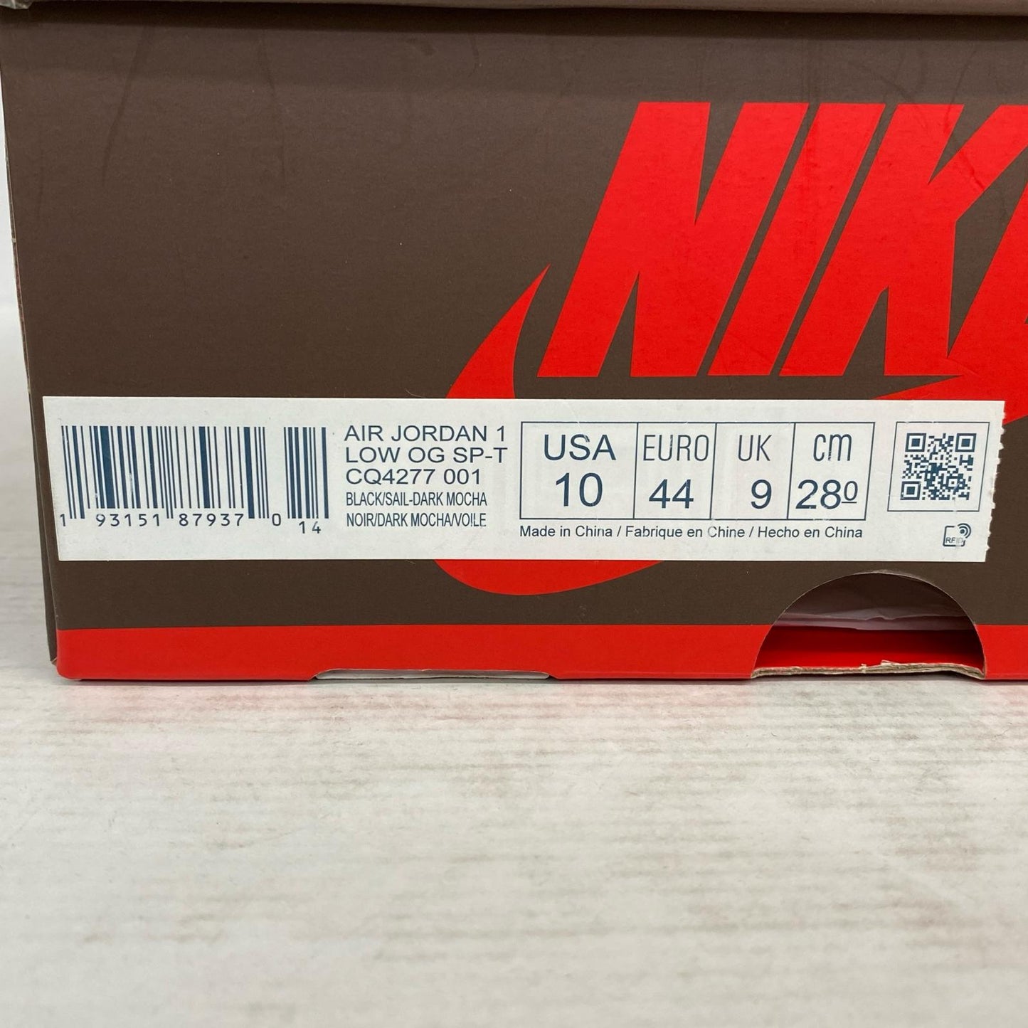 NIKE | ナイキ Travis Scott × Nike Air Jordan 1 Low OG SP-T スニーカー CQ4277-001 ブラウン【加古川店】