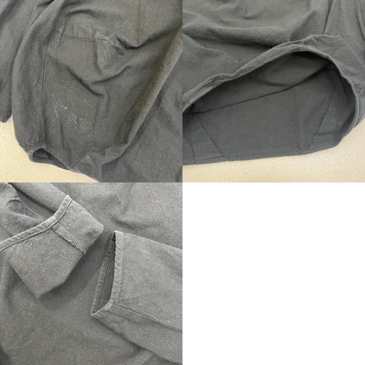 Zip Up Turtle Smock 長袖Tシャツ ブラック【加古川店】