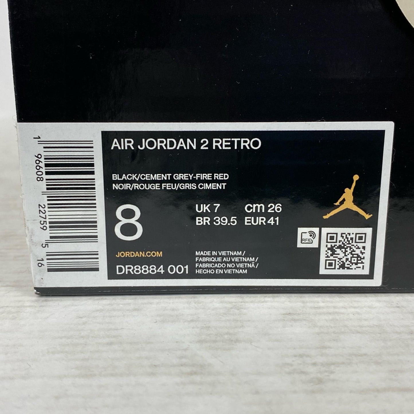 NIKE | ナイキ Air Jordan 2 Retro Black Cement スニーカー DR8884-001 ブラック【加古川店】