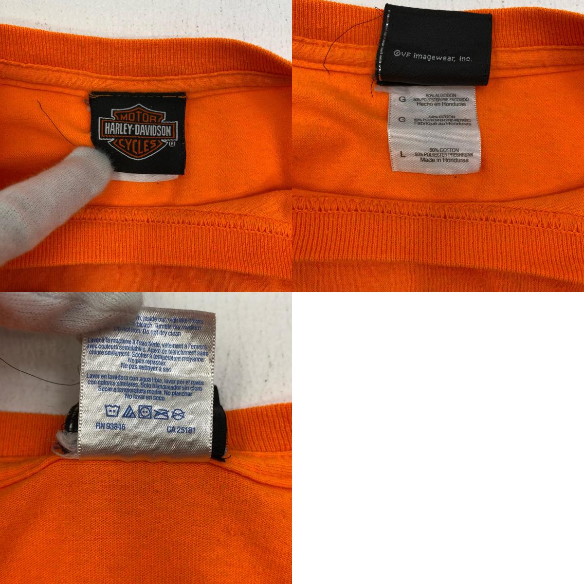 HARLEY-DAVIDSON | ハーレーダビットソン MOUNTAIN CREEK 半袖Tシャツ オレンジ サイズ:L【加古川店】