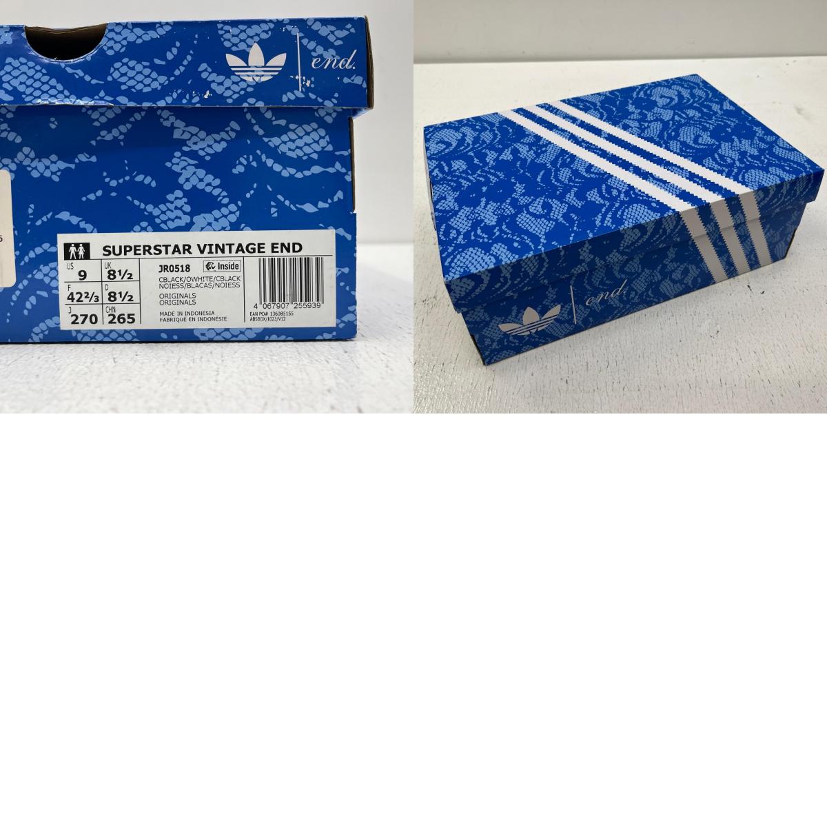 adidas Originals | アディダスオリジナルス Superstar Vintage×END スニーカー JR0518 ブラック【加古川店】
