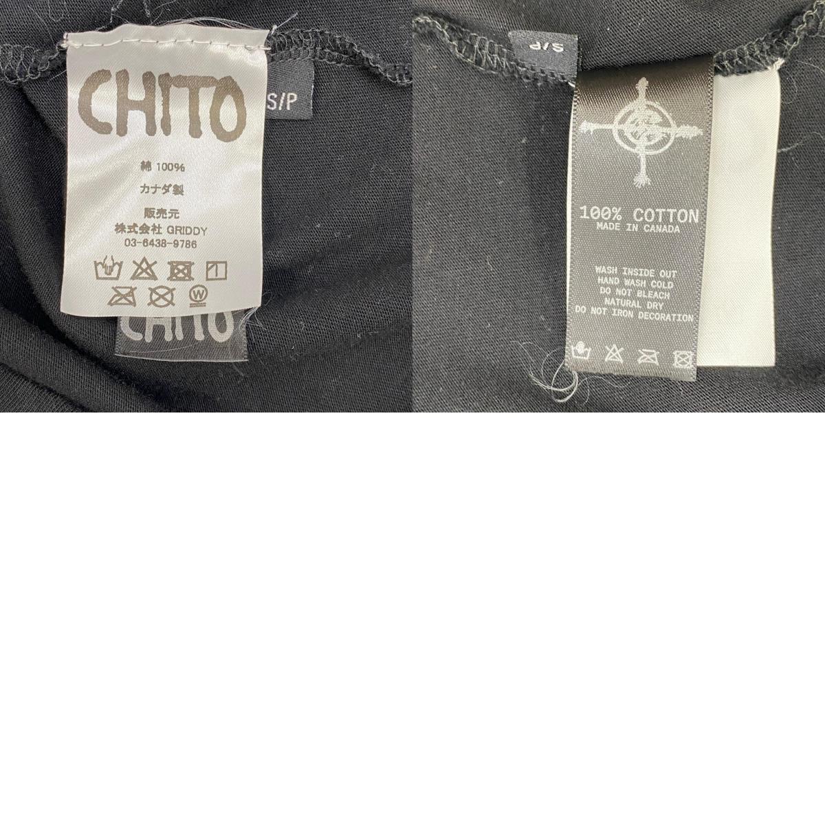 CHITO/SHINY FINESSE PUP TEE? 半袖Tシャツ C0225T003-BLK ブラック サイズ:S【加古川店】