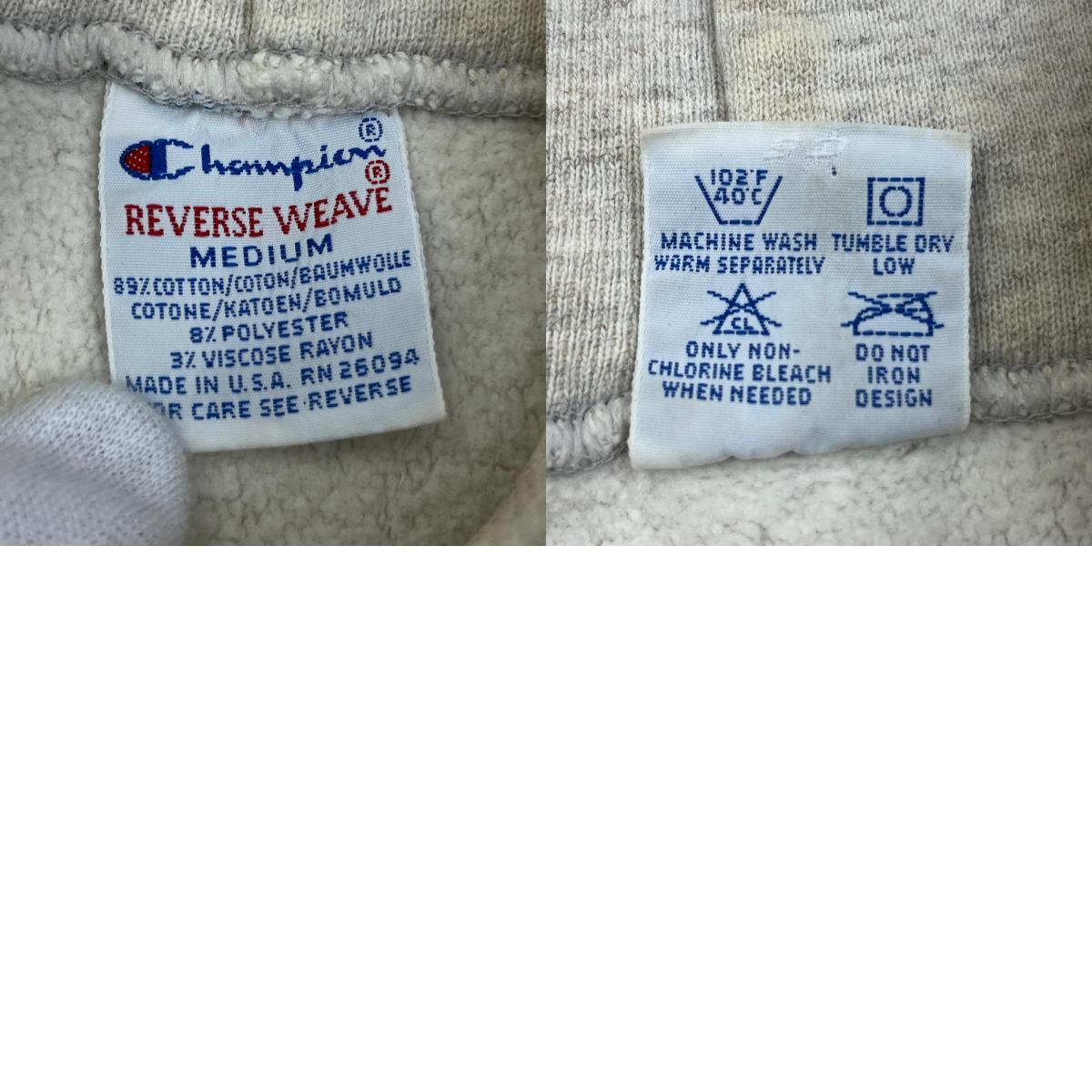 Champion | チャンピオン reverse weave:目あり 刺繍タグ パーカー グレー サイズ:M【加古川店】