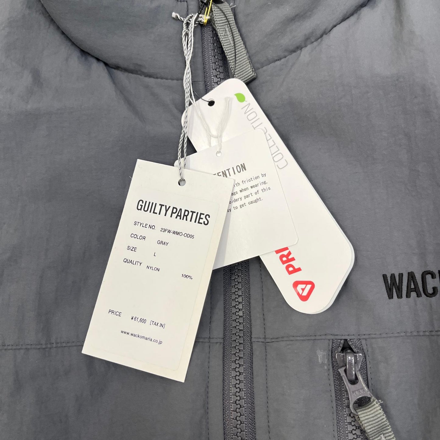 WACKOMARIA | ワコマリア PADDING VEST ダウンベスト 23FW-WM0-0D05 グレー サイズ:L【加古川店】